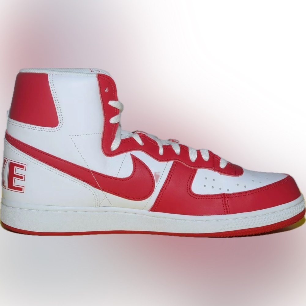 🔥Nike Terminator High Shoes White University Red [FJ4454-100] Mens Size 8.5🔥 - Picture 10 of 12